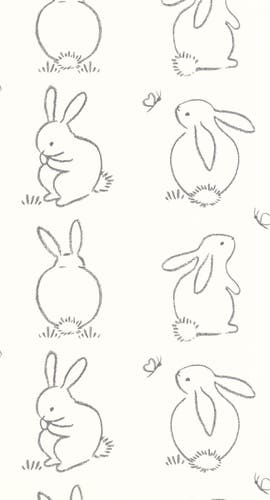 Casadeco - Funny Bunny Noir Graphite Once Upon A Time