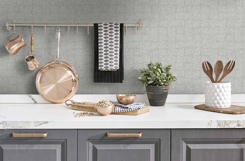 Carma - Peel & Stick Organic Squares Fog Grey NW55908