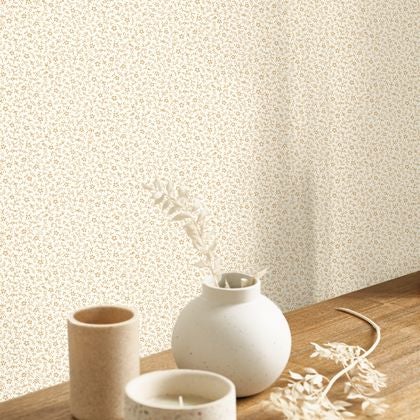 Casadeco - Myosotis Ficelle / Blanc Flower Market