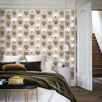 DAUPHINE GREGE/VERT ARGIL SQUARE JASMIN