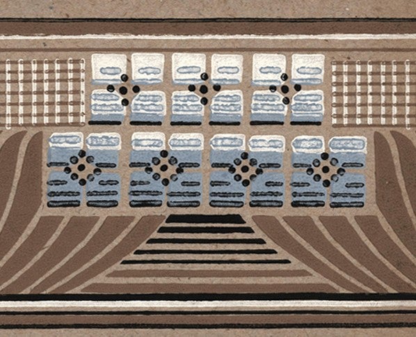 Lim & Handtryck - Wienerjugend - Kvist/Blå B16-40