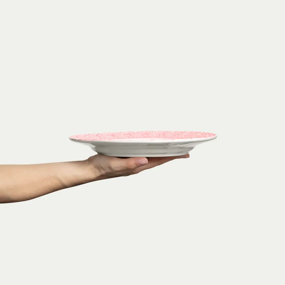 Lace Tallrik 25 cm Ljusrosa
