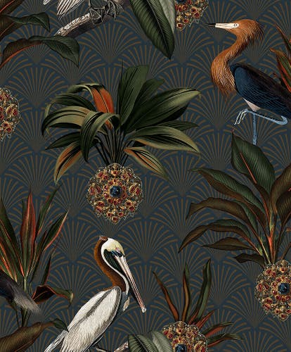 Boråstapeter - Sapphire Birds