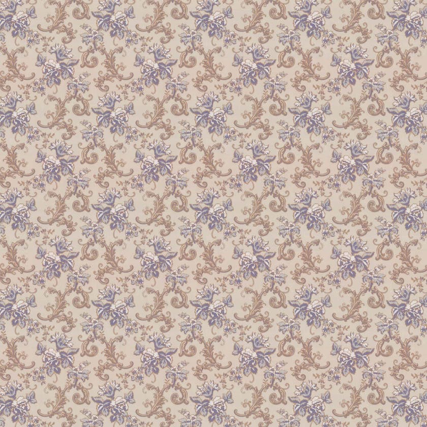 Lim & Handtryck - Hovdala blomma - Grå/Ljusblå x112-41