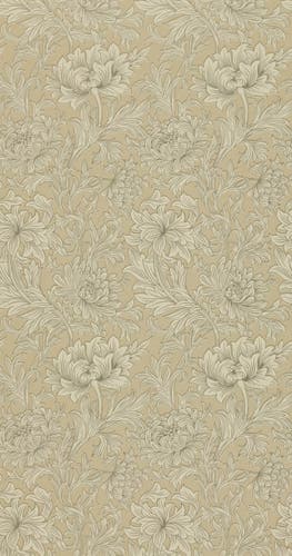 Morris & Co - Chrysanthemum Toile Ivory Morris and Friends Wallpa