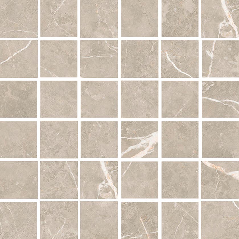 Glaciär Greige mosaik 5x5, ark 30x30