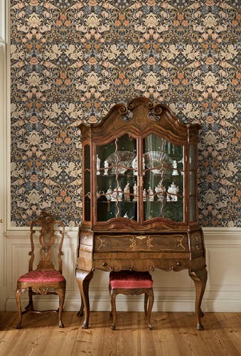 Intrade - Fleurmont Charcoal and Or Tales of the Manor Tapet