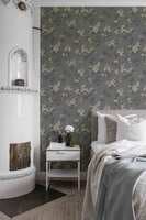 Karin, Mörkgrå Blommor&Blad