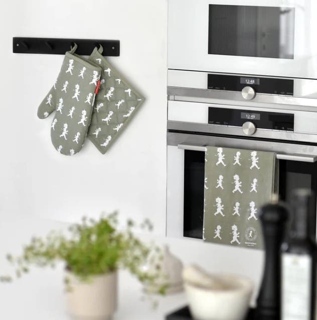 Kökshandduk 50x70 cm Grön/Vit