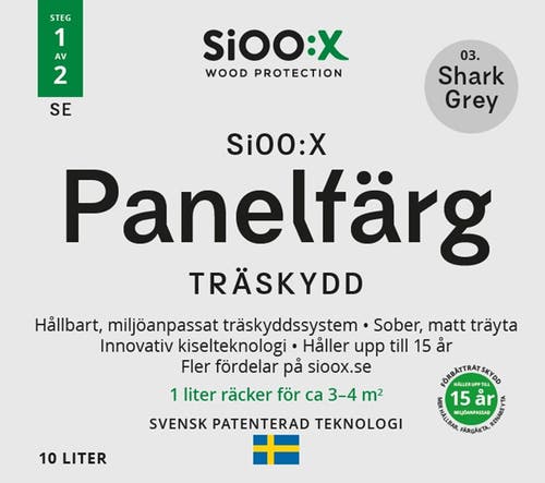 SiOO:X Panelfärg Träskydd 10L Shark Grey