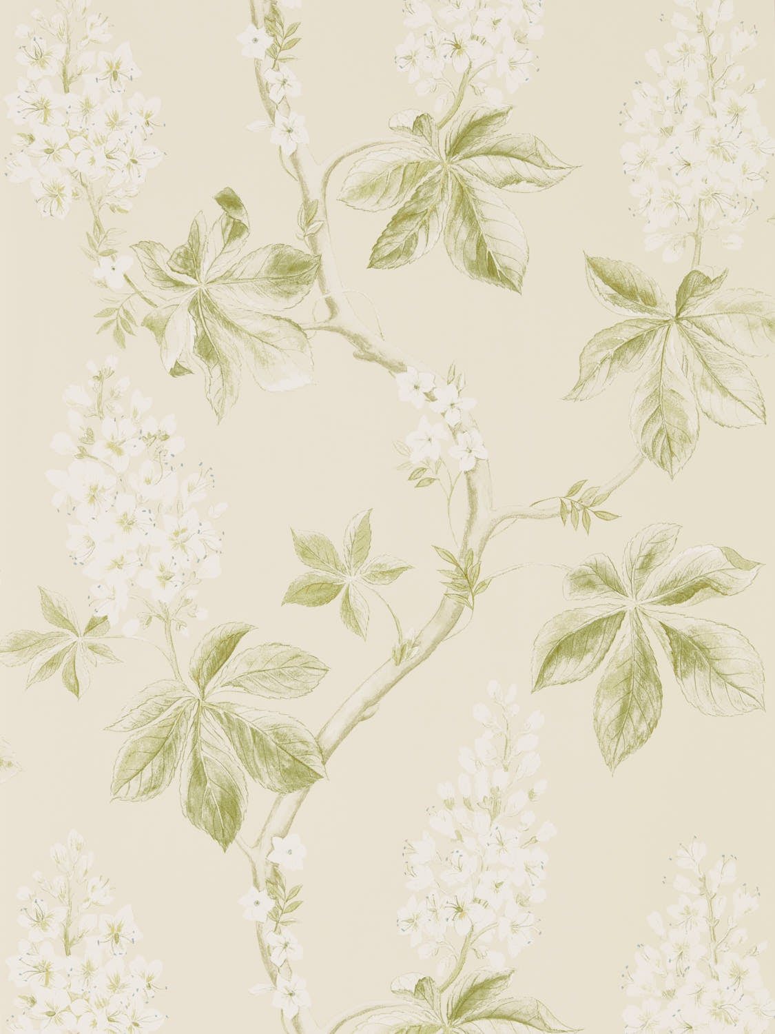 Sanderson - Chestnut Tree Lemon/Lettu Country Woodland Wallcove