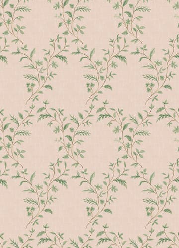 Nina Campbell - Hollingbourne Trellis Pink Green