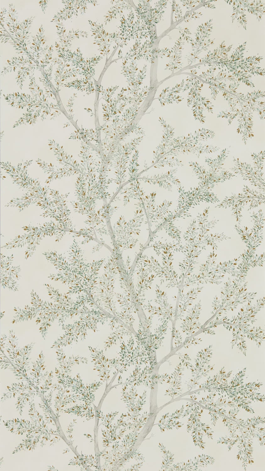 Sanderson - Farthing Wood Sage Grey Elysian Wallpapers