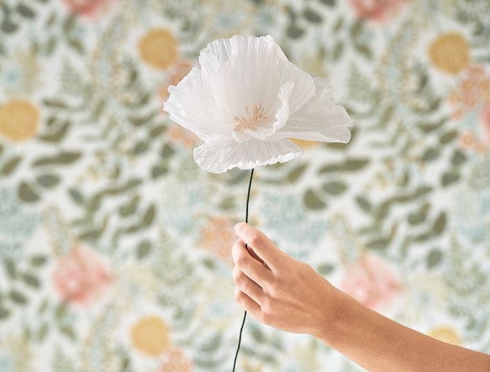 Casadeco - Garden Flowers Rose / Jau Soliflore