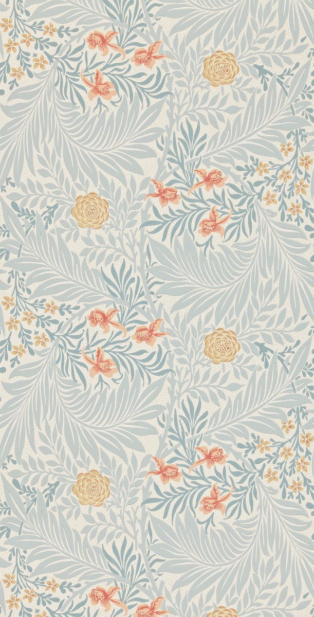 Morris & Co - Larkspur Slate/Russet Morris and Friends Wallpa