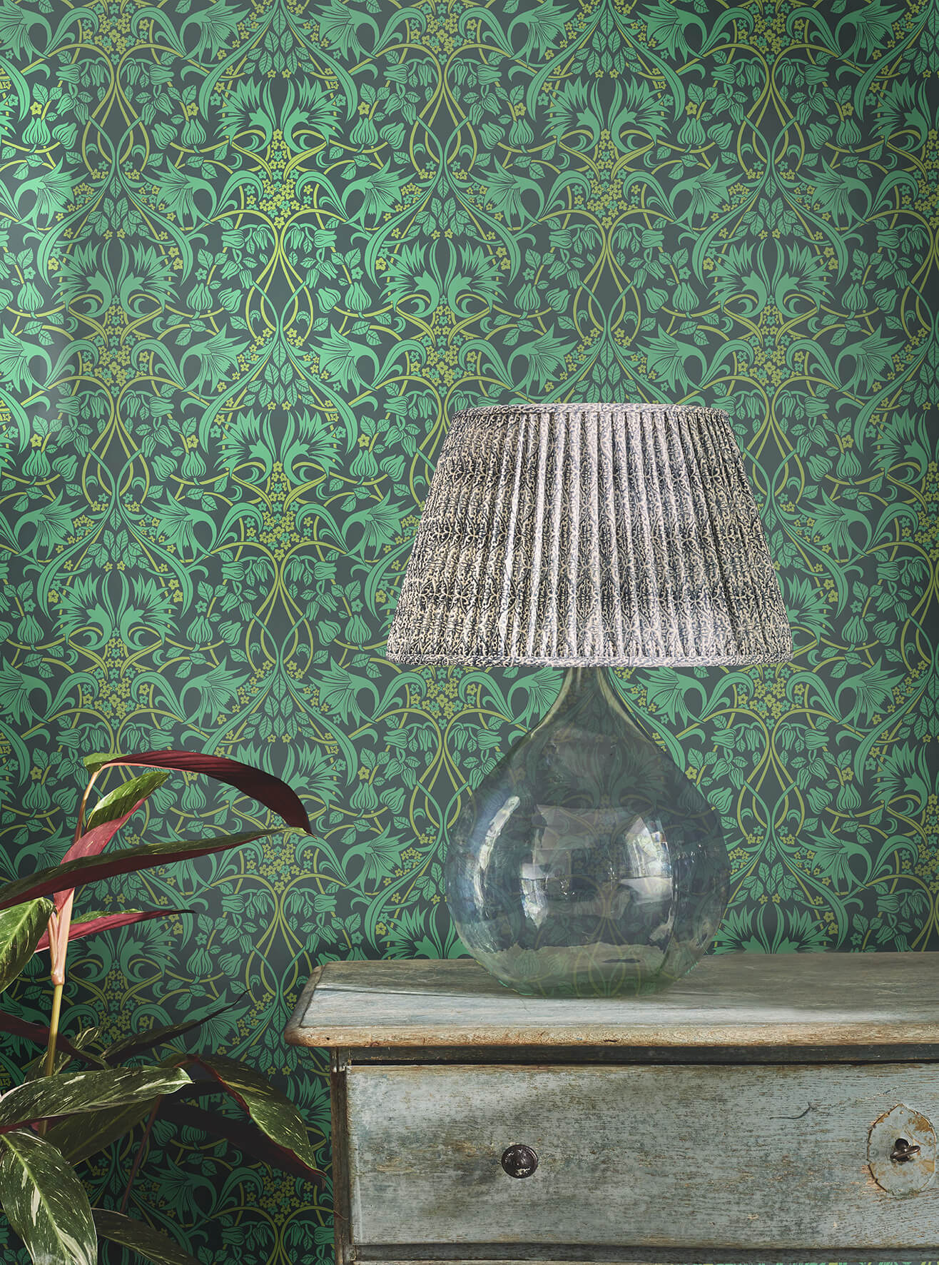 GP&J Baker - Brantwood Fritillerie Indigo Teal BW45102-5