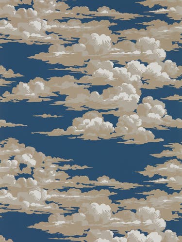 Sanderson - Silvi Clouds Yacht Blue Elysian Wallpapers