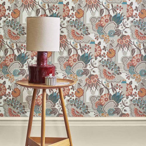 Carma - Pineapple Garden apricot V&A Decorative Papers 2