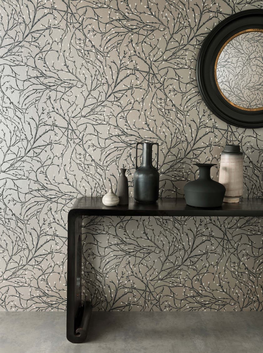 Osborne & Little - Twiggy Folium Twiggy Pewter/Blac