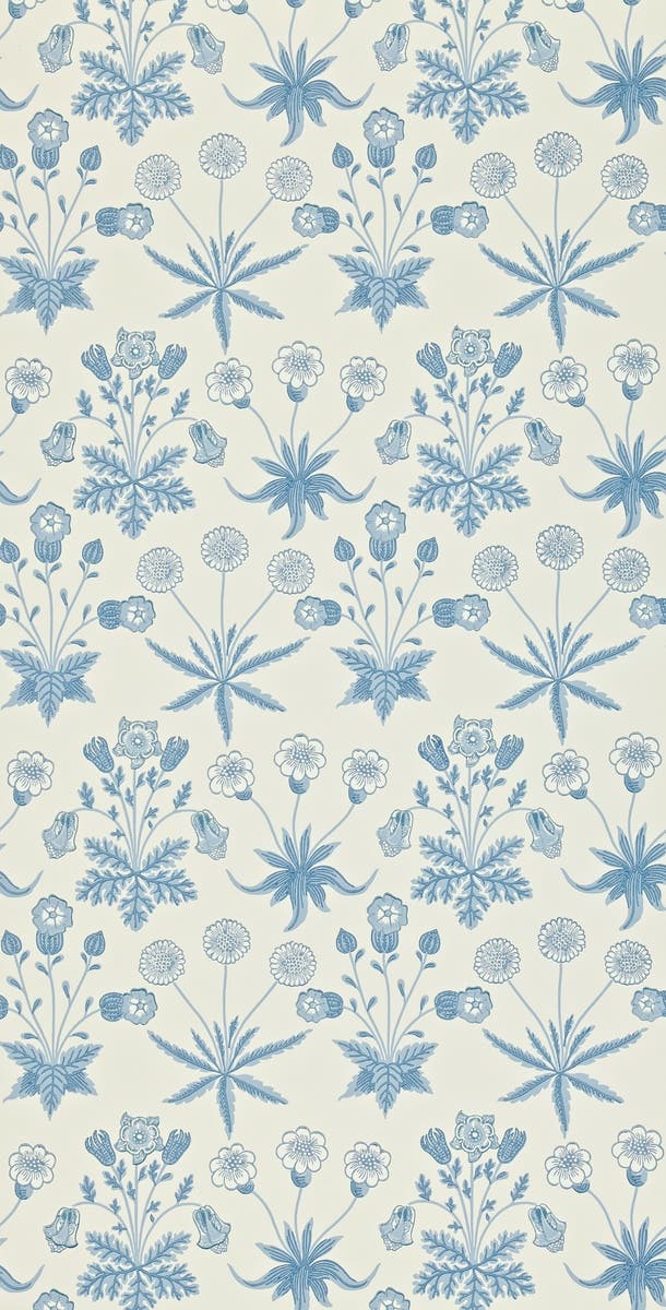 Daisy Blue/Ivory Morris and Friends Wallpa