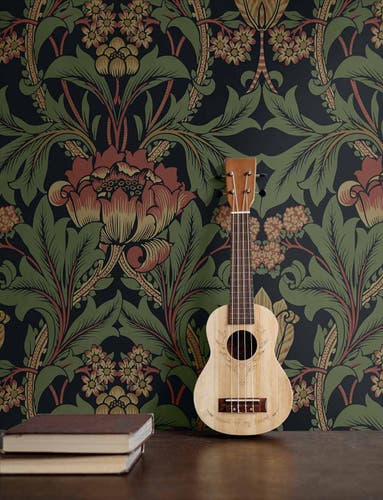 Carma - Peel & Stick Primrose Floral Wrought Iron & Clay NW44401