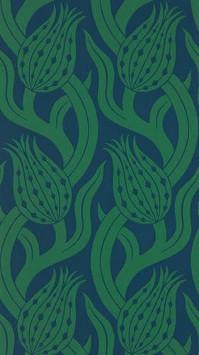 Zoffany - Persian Tulip Poison Kensington Walk Wallpaper