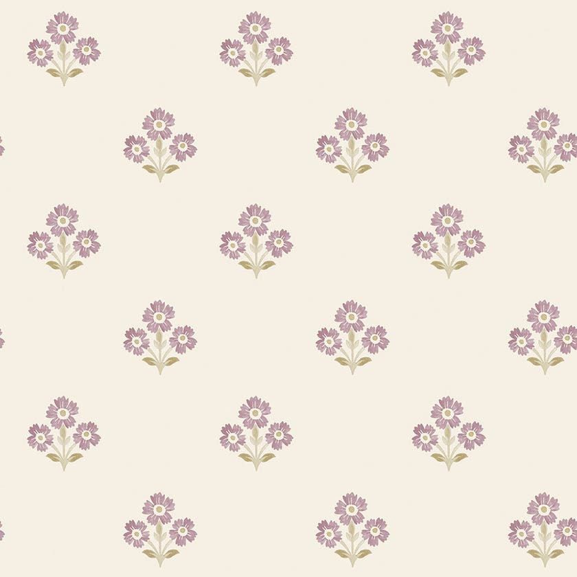 Intrade - Isadora Neutral Mulberry Tales of the Manor Tapet