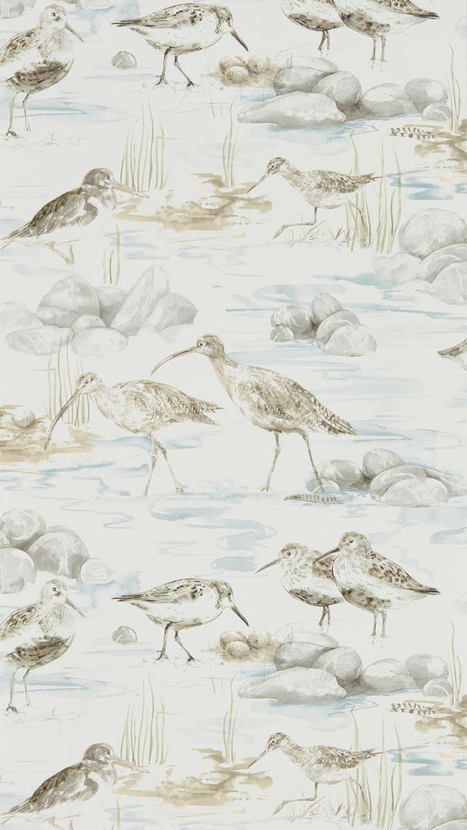 Estuary Birds Blue/Grey Embleton Bay Wallpapers