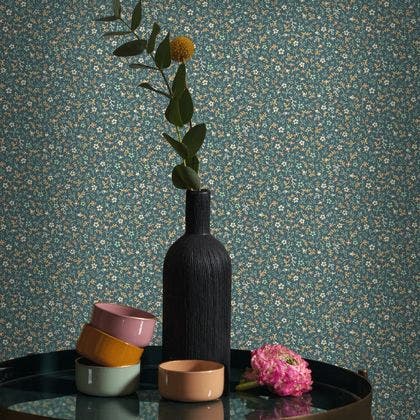 Casadeco - Myosotis Bleu Paon Flower Market