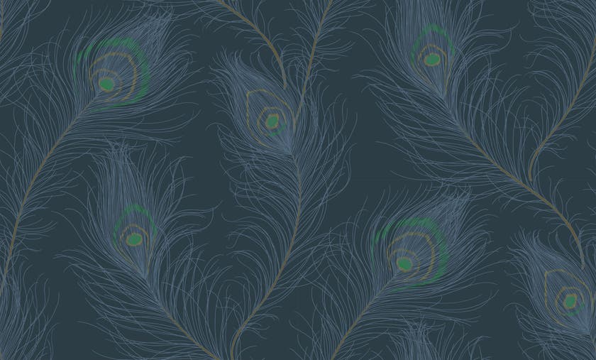 Casadeco - Revue Bleu Petrole / Vert Annees Folles