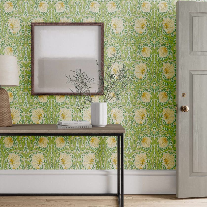 Morris & Co - Pimpernel Weld/Leaf Green Simply Morris Wallpapers