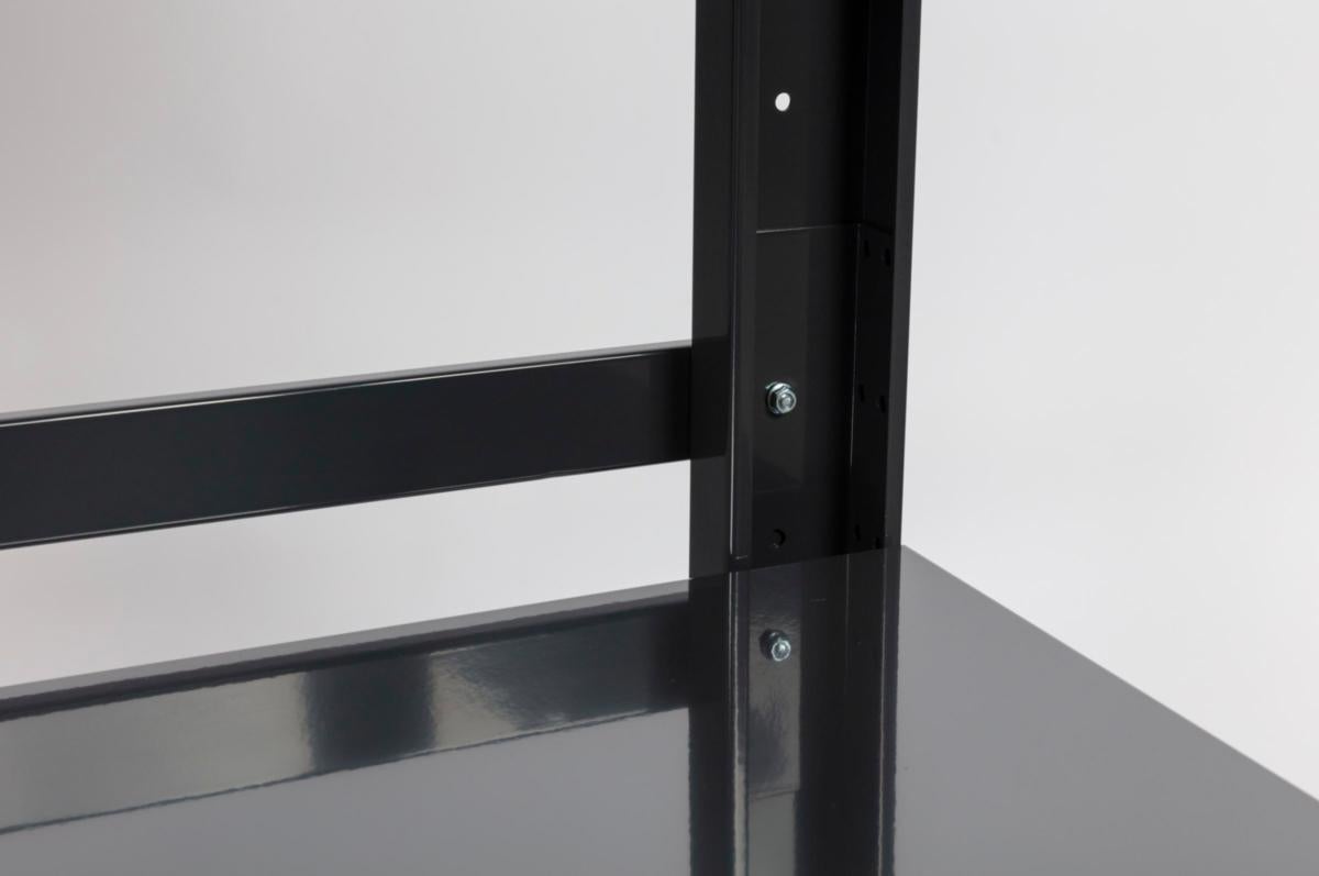 Arbetsbänk PELA med lådsats & hylla Svart/Grå