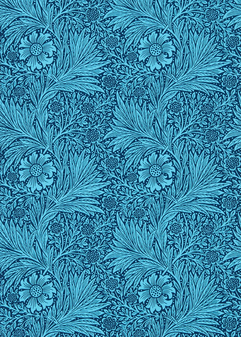 Marigold Navy Queen Square Wallpapers