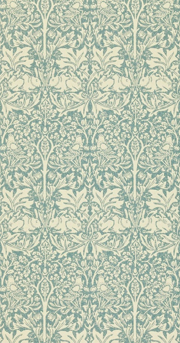 Morris & Co - Brer Rabbit Slate/Vellum Morris and Friends Wallpa