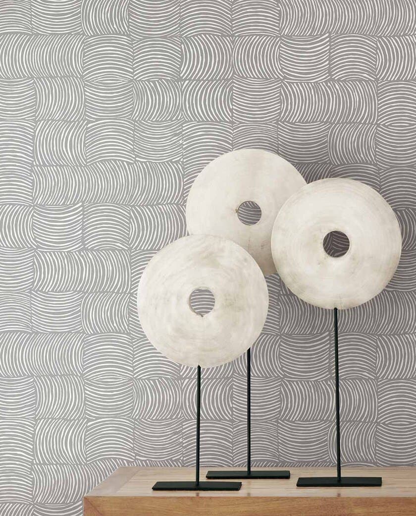 Peel & Stick Organic Squares Fog Grey NW55908