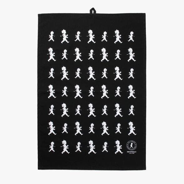 Kökshandduk 50x70 cm Svart/Vit