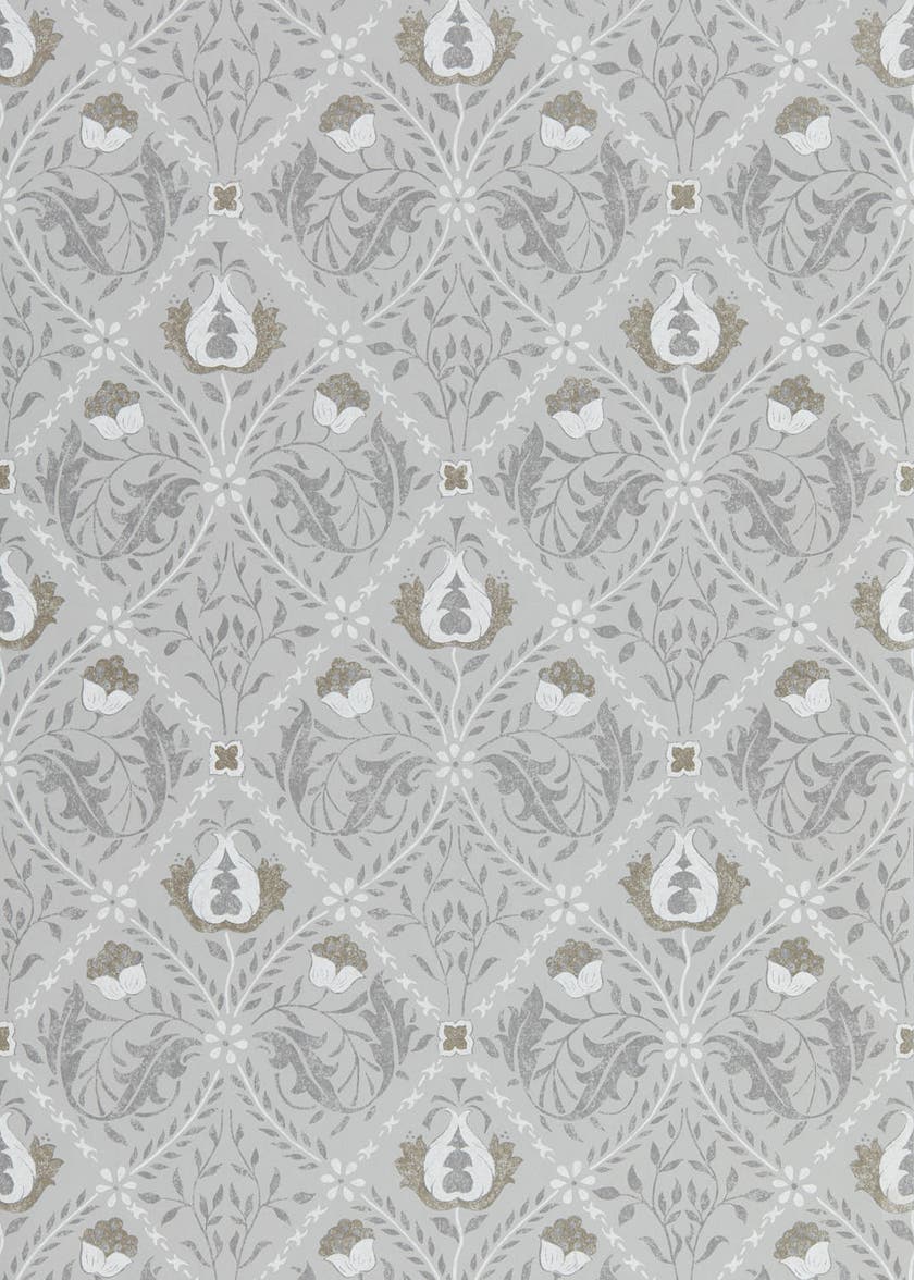 Morris & Co - Pure Trellis Lightish Gre Pure Morris North Wallpap