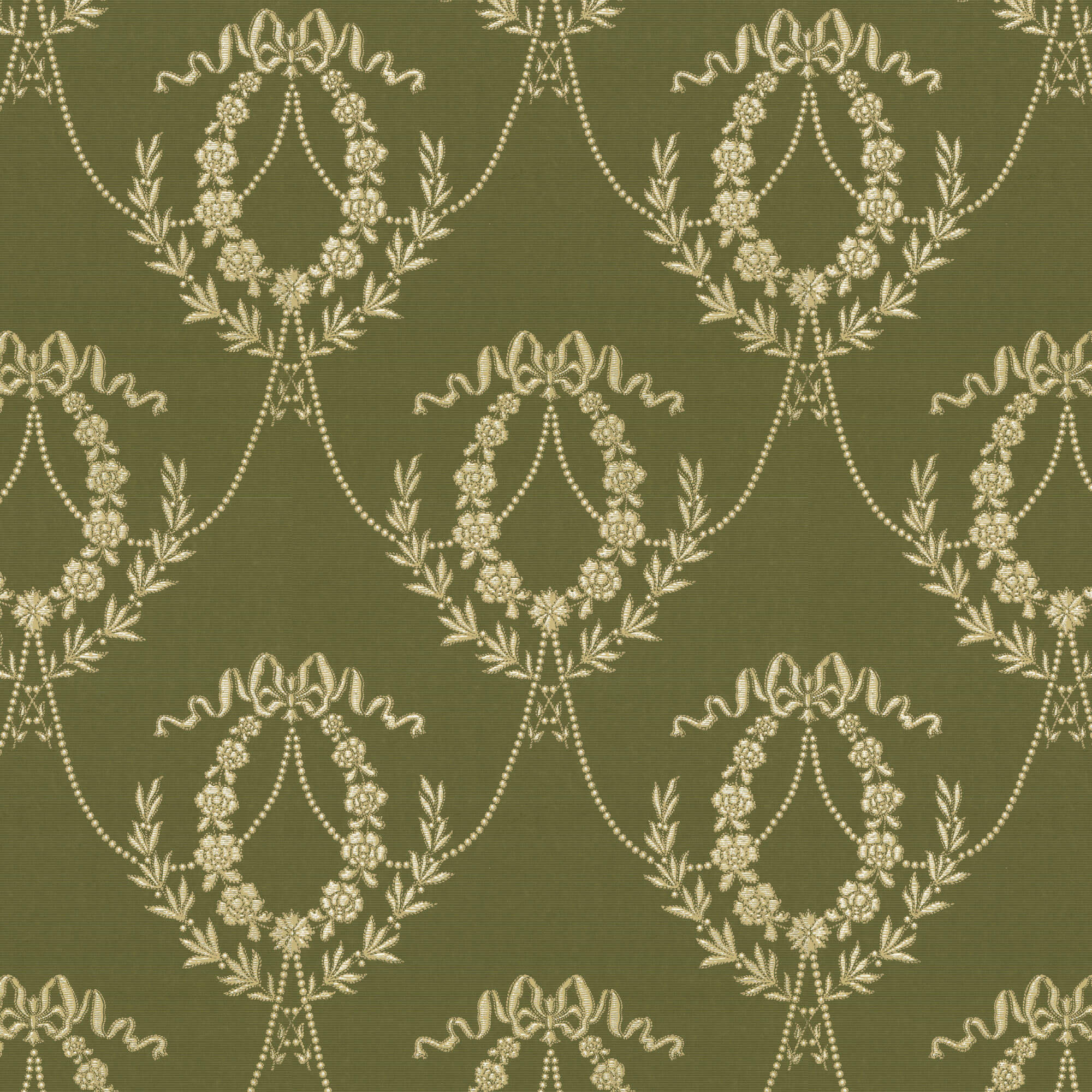 Lim & Handtryck - Hovkonditoriet - Grön/Guld x121-54