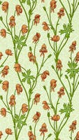 Monkshood Tangerine/Sage Bedford Park Wallpapers