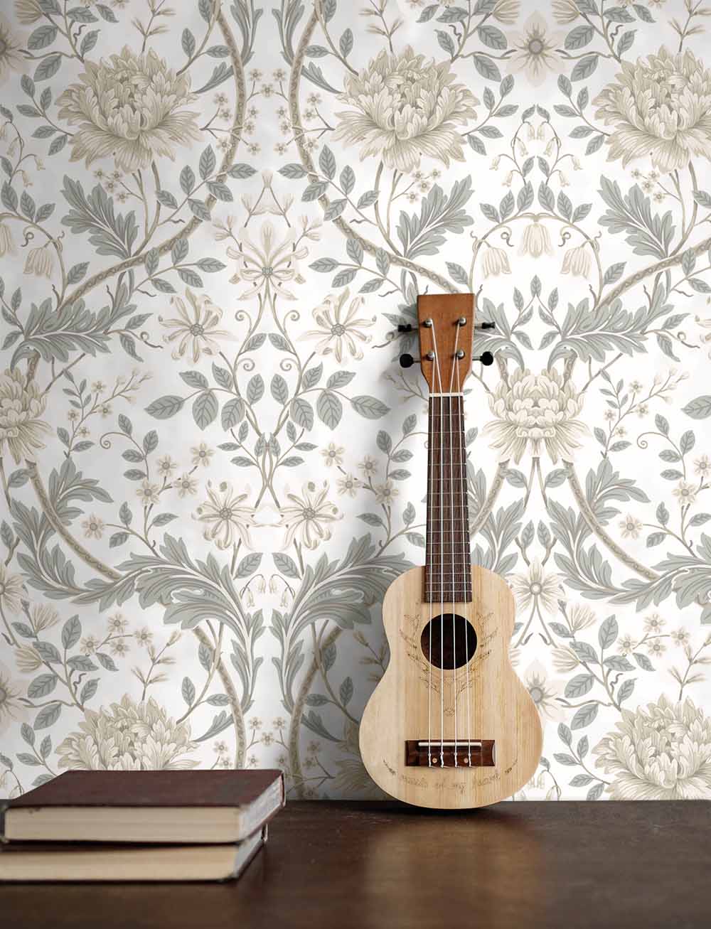 Carma - Peel & Stick Honeysuckle Trail Ivory & Grey