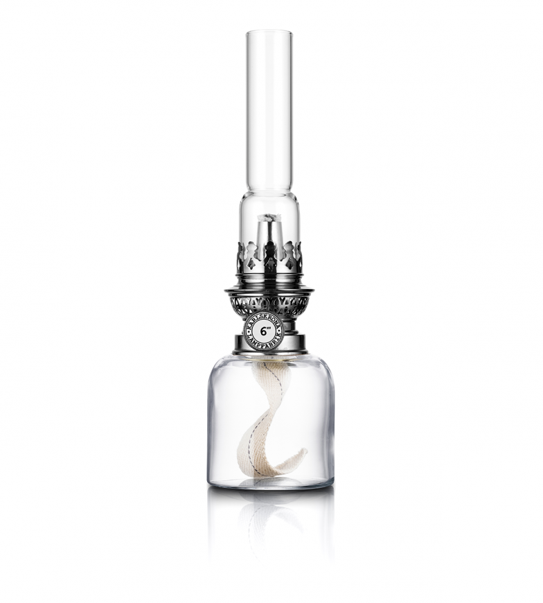 Koholmen Fotogenljusstake 24 cm - Klarglas / Nickel