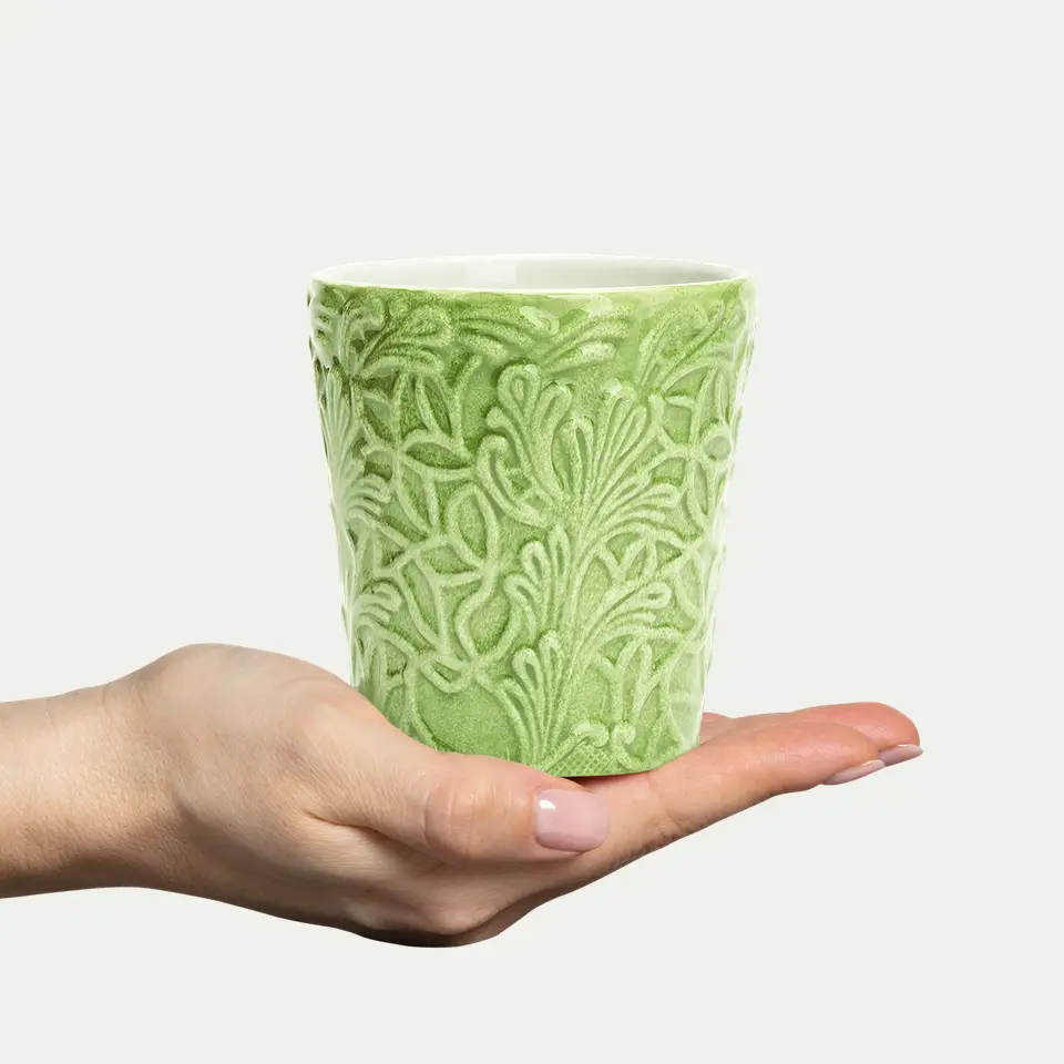 Lace Mugg 30 cl Grön