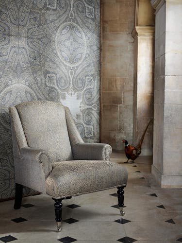 Zoffany - Elswick Paisley Blue Umbe Cotswolds Manor Wallpaper