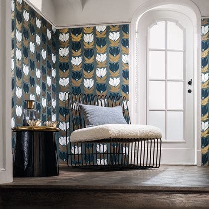 Casamance - Dauphine Vert De Gris/Dor Square Jasmin