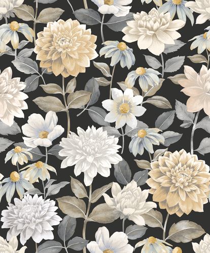 Casadeco - Dahlia Noir Fusain Gardens