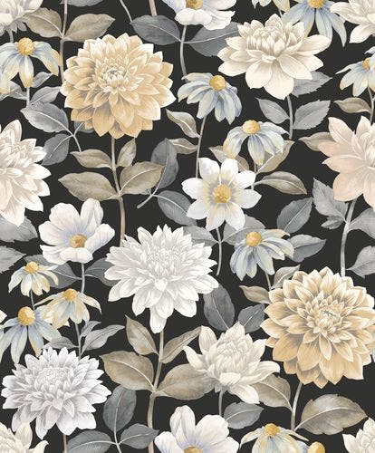 Casadeco - Dahlia Noir Fusain Gardens