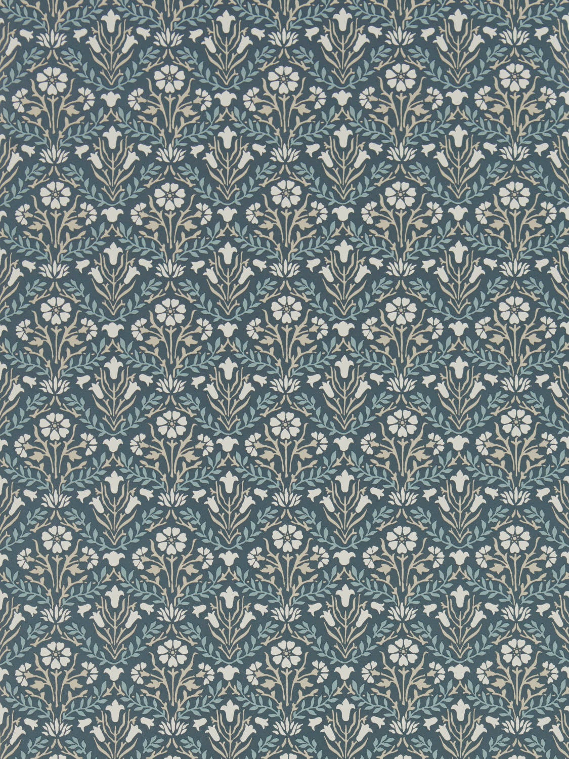 Morris & Co - Morris Bellflowers Indigo Morris 160th Anniversary