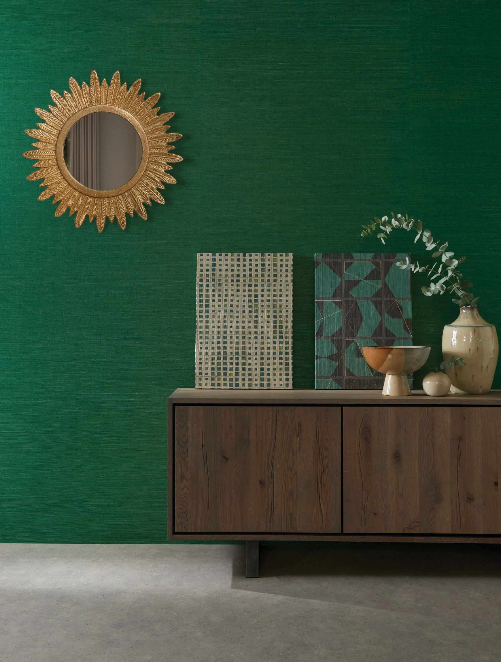 Osborne & Little - Grasscloth Kanoko Grasscloth Emerald