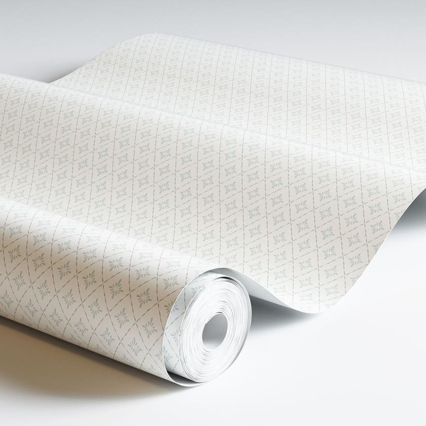 Lillstjärna Vit/Blå Småmönstrat