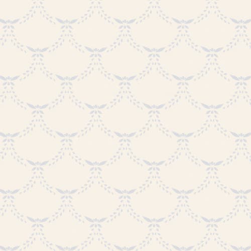 Lim & Handtryck - Glommersträsk - Vit/ljusblå K13-41